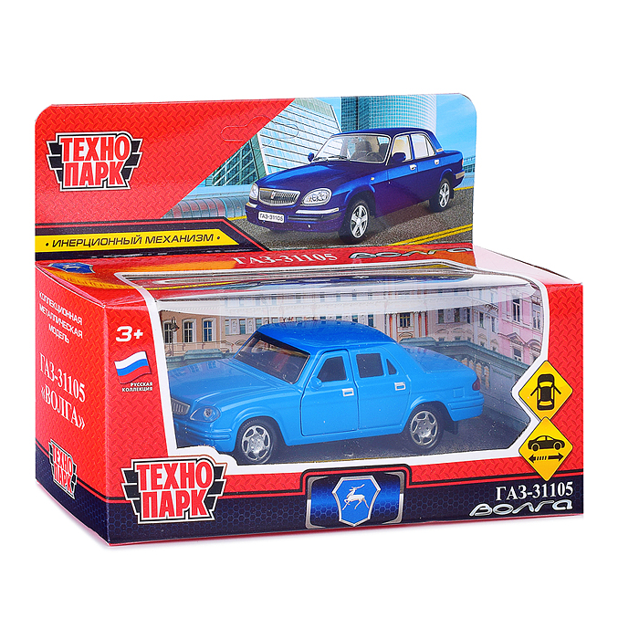 Фото к товару Машина металл ГАЗ -31105 «Волга» 12 см, (двери, багаж, синий)инерц, в коробке Машина металл ГАЗ -31105 «Волга» 12 см, (двери, багаж, синий)инерц, в коробке