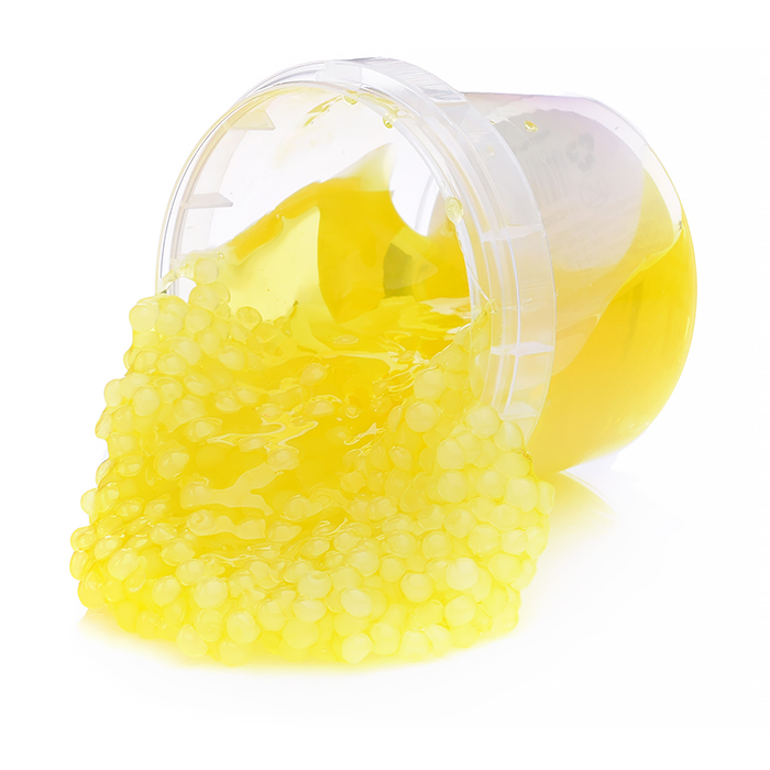 Слайм "Стекло" Smaсk 90 гр, желтый с шариками