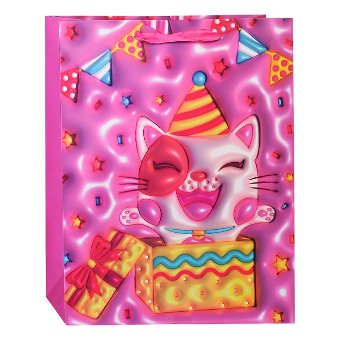Пакет подарочный 00-6299 "Happy Birthday" 26*32*10,5 см