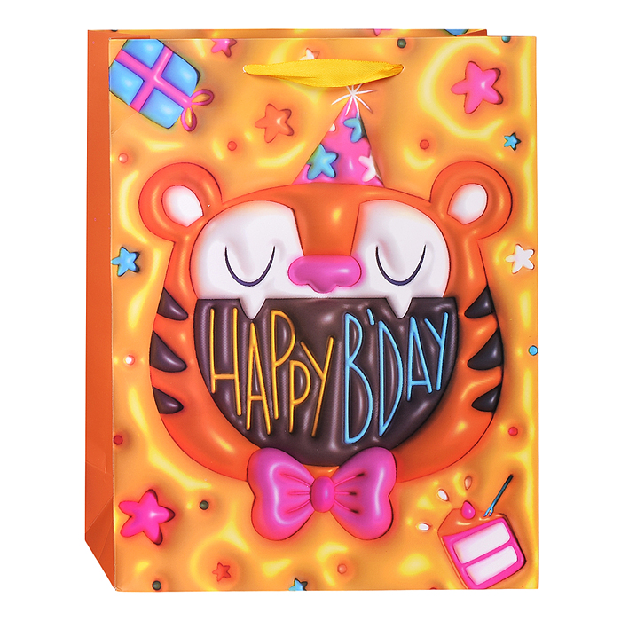 Пакет подарочный 00-6299 "Happy Birthday" 26*32*10,5 см