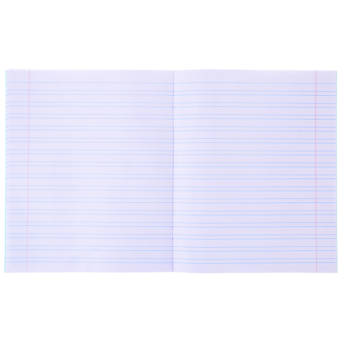 Тетрадь 12л. узкая линия  зеленая обложка внутр блок офсет № 1 белизна 96%, плотность 60г/м2