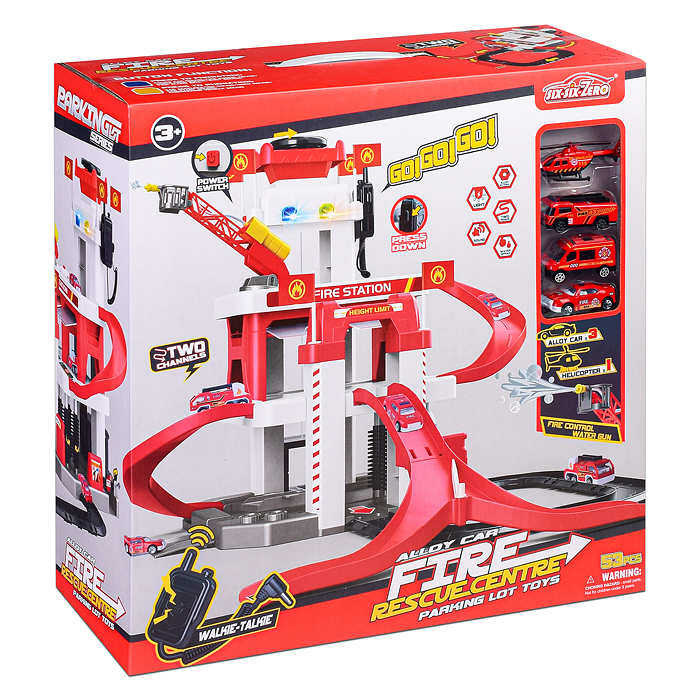 Парковка 660-S22 "Станция обслуживания" красная, в коробке