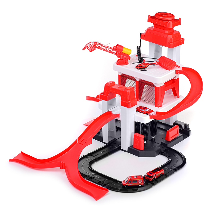 Парковка 660-S22 "Станция обслуживания" красная, в коробке