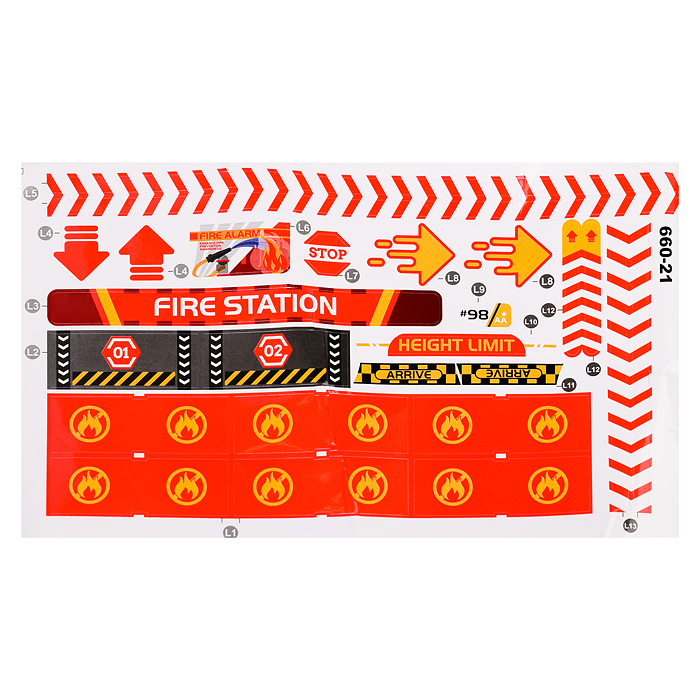 Парковка 660-S22 "Станция обслуживания" красная, в коробке