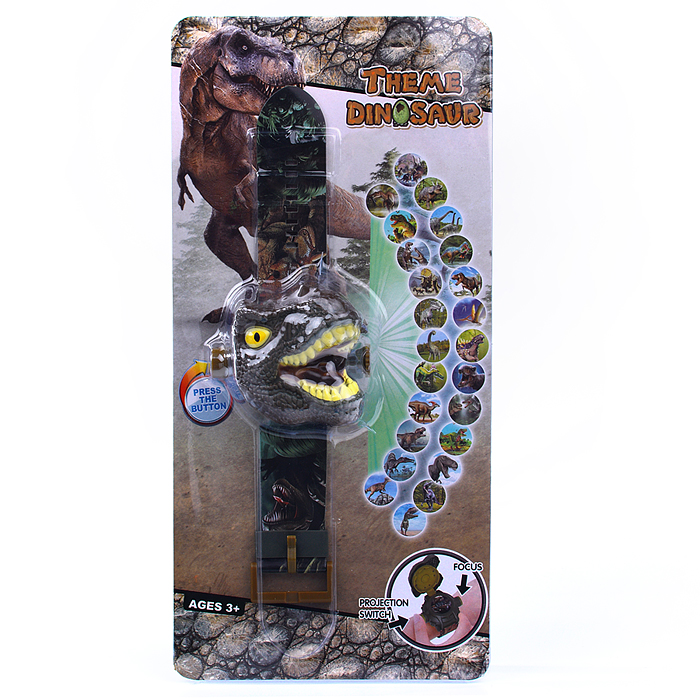 Часы-проектор 3055A "Динозавр-2" на листе