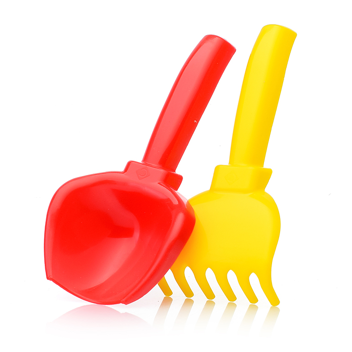 Песочный набор 4 предмета ( ведро, совок, грабли, лейка )