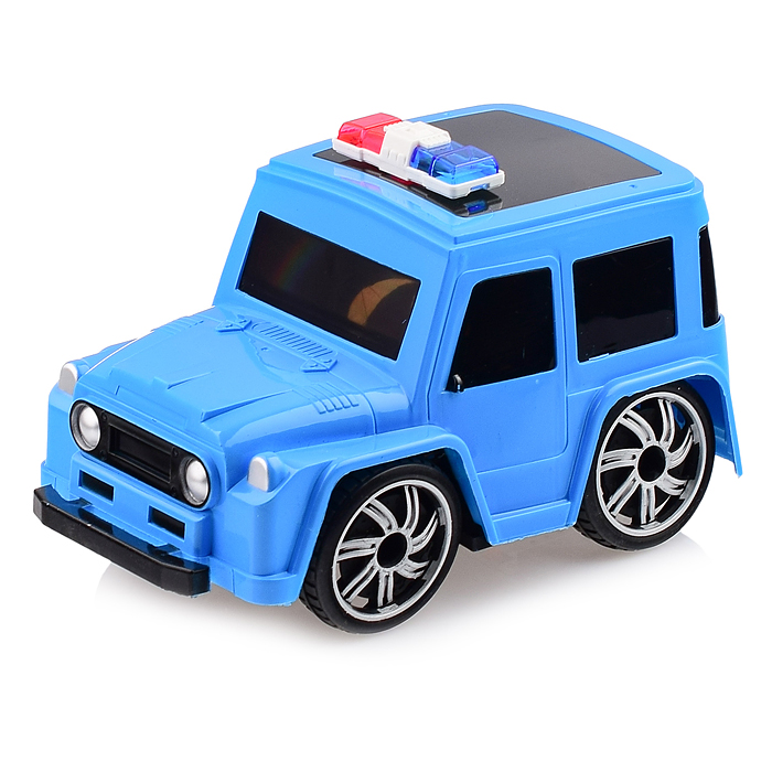 Машина 12025-4 "Полиция" на батарейках, синяя/желтая, в ассортименте, в коробке