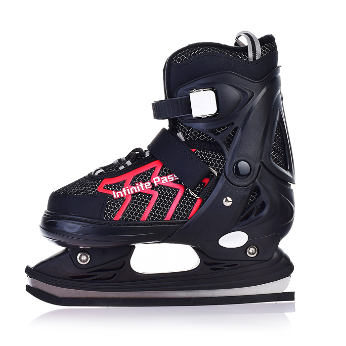 Фото к товару Коньки 00-3101 (размер М35-38) черные-красные, в сумке Коньки 00-3101 (размер М35-38) черные-красные, в сумке