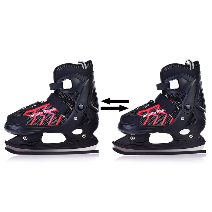 Фото к товару Коньки 00-3101 (размер М35-38) черные-красные, в сумке Коньки 00-3101 (размер М35-38) черные-красные, в сумке