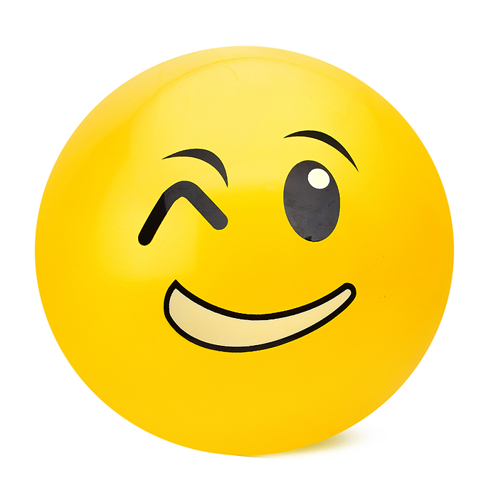 Мяч надувной PVC 00-3953 "Смайлик" 22,5 см., 60 гр. (цвет микс)