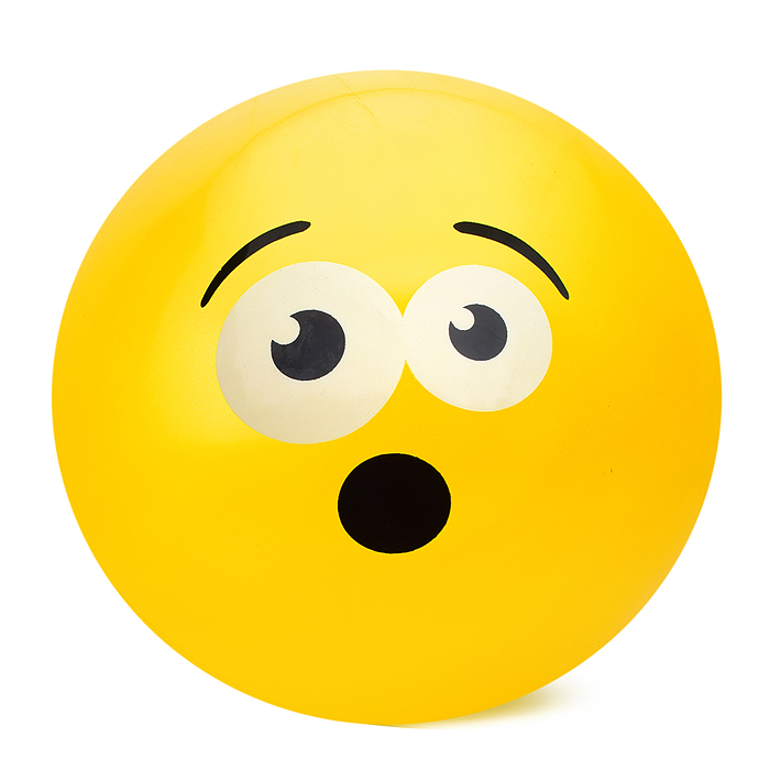 Мяч надувной PVC 00-3953 "Смайлик" 22,5 см., 60 гр. (цвет микс)