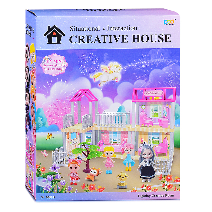 Дом для кукол 666-5P-6 "Вилла мечты" на батарейках, в коробке