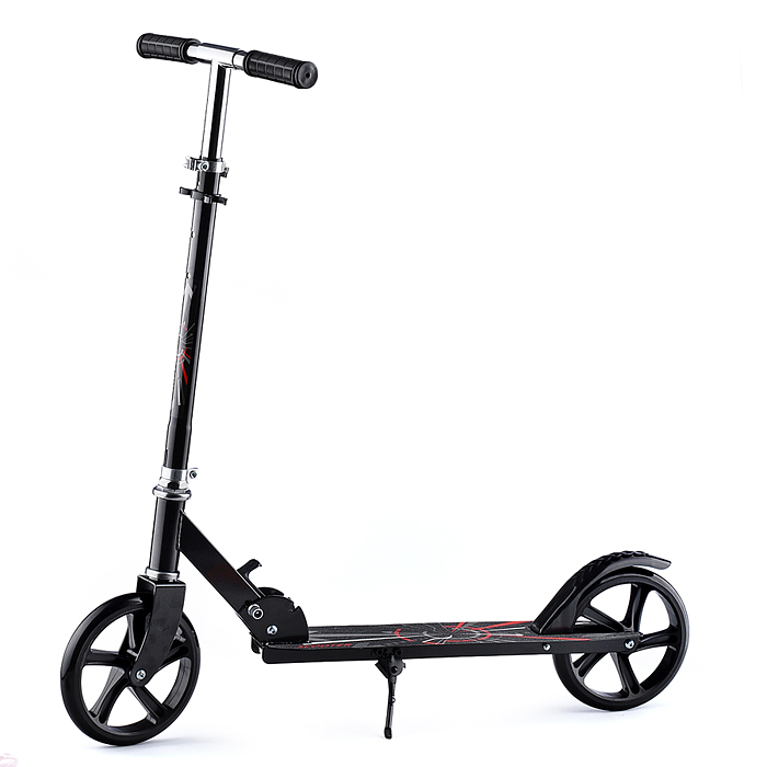 Самокат U038448Y 2-х кол., черный, PU/ 200 мм, ABEC 7, в коробке