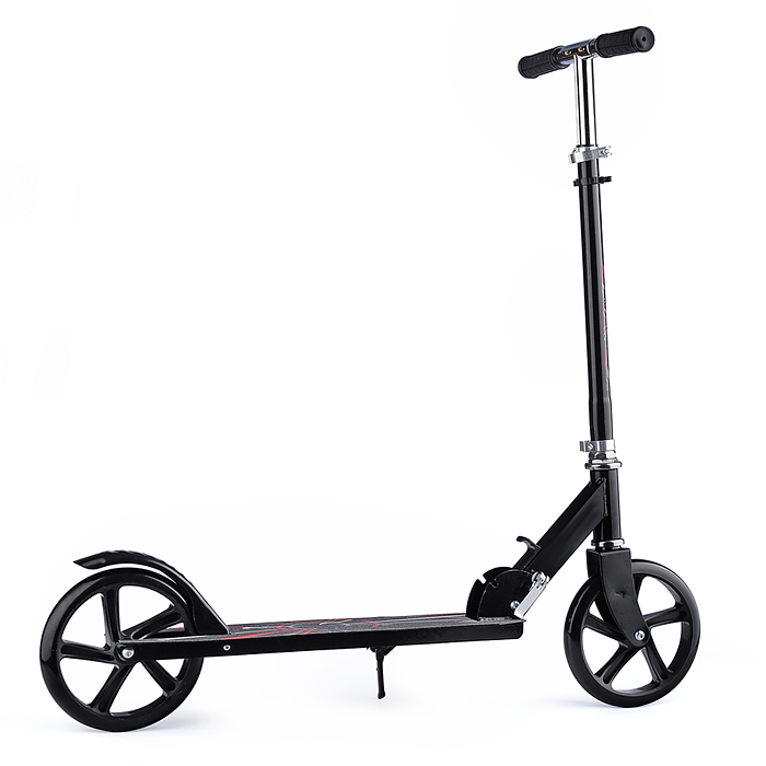 Самокат U038448Y 2-х кол., черный, PU/ 200 мм, ABEC 7, в коробке