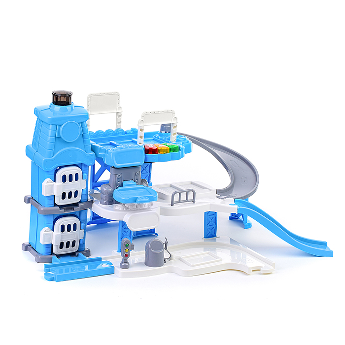 Парковка CLM-997 "Транспорт" голубая, в коробке