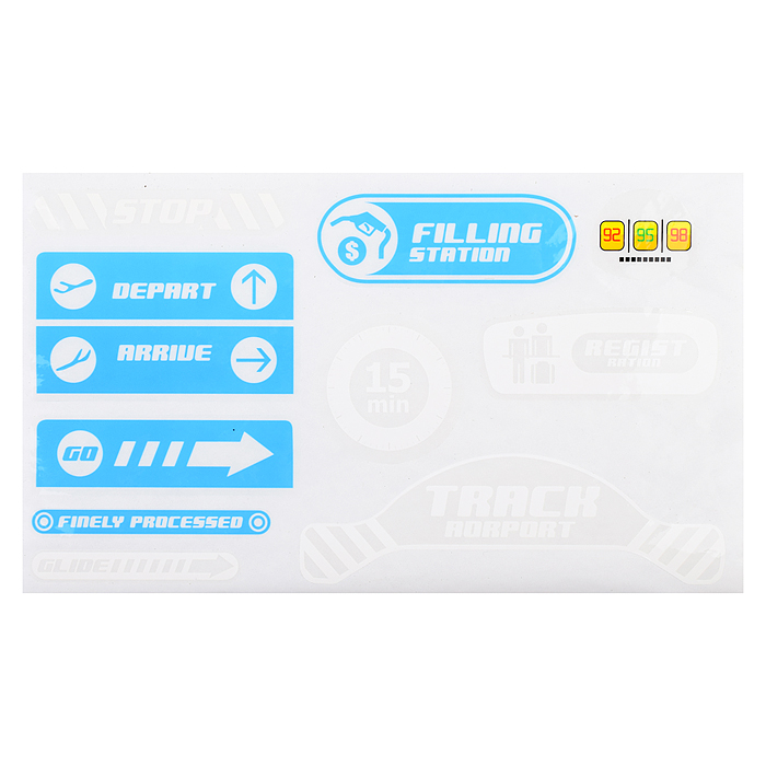 Парковка CLM-997 "Транспорт" голубая, в коробке