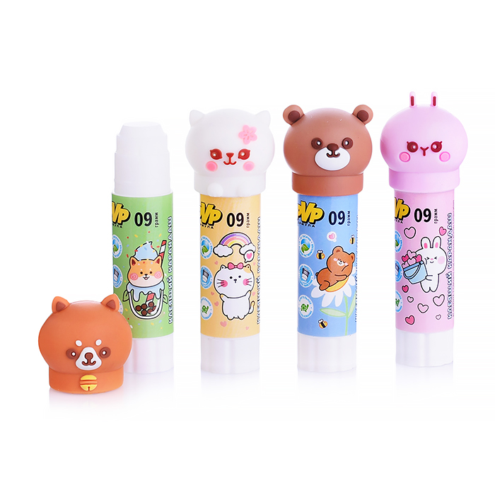 Фото к товару Клеящий карандаш PVP основа "Funny animal" 09 г, (быстросохнущий) с фигуркой на колпачке Клеящий карандаш PVP основа "Funny animal" 09 г, (быстросохнущий) с фигуркой на колпачке