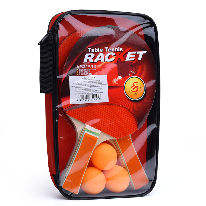 Набор для настольного тенниса 00-3714 (2 ракетки, 3 мяча) в сумке