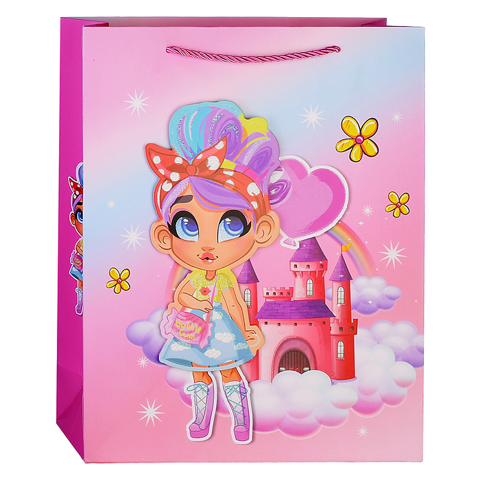 Пакет подарочный 00-4279 "Куколка" 26x10x32 см, 3D