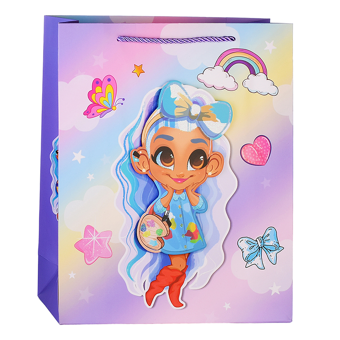 Пакет подарочный 00-4279 "Куколка" 26x10x32 см, 3D