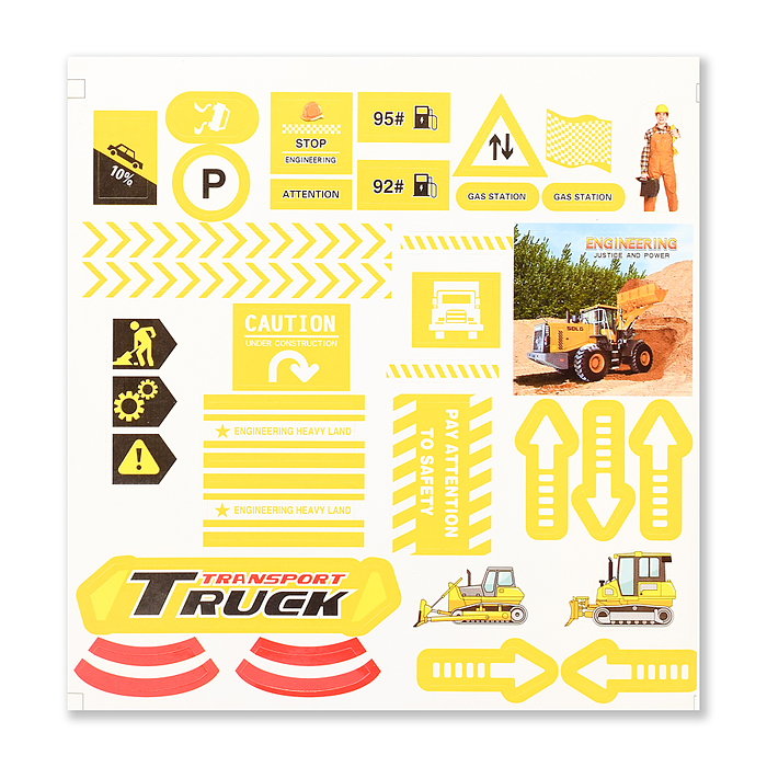 Парковка-трек CM559-20 со строительным краном, желтая, в коробке