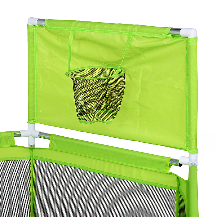 Манеж детский М9-3 шестигранный с баскетбольным кольцом (113*130*65) цвет зеленый