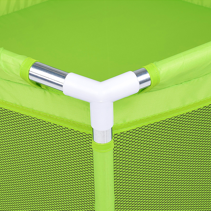 Манеж детский М9-3 шестигранный с баскетбольным кольцом (113*130*65) цвет зеленый