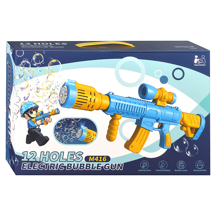 Пушка P086 "Разрушитель" для мыльных пузырей, в коробке