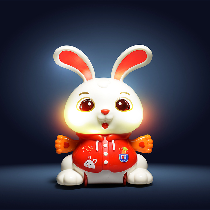 Интерактивная игрушка YJ-3064 "Заяц" на батарейках, в коробке