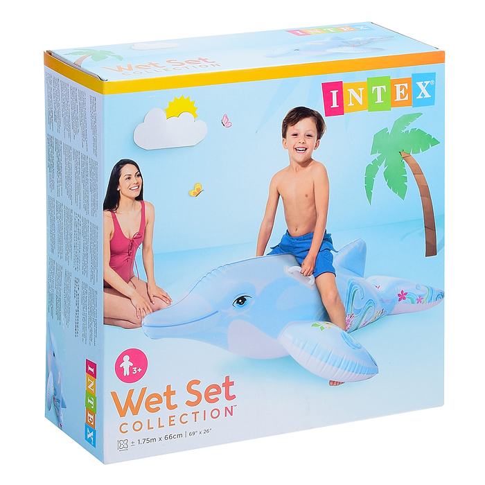 Игрушка для плавания «Дельфин», 175 х 66 см, от 3 лет, 58535NP INTEX