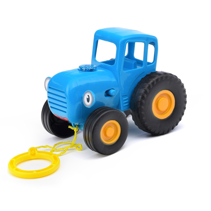 Музыкальная каталка "Синий трактор" (20 песен, стихов и звуков, свет. бат.) в коробке