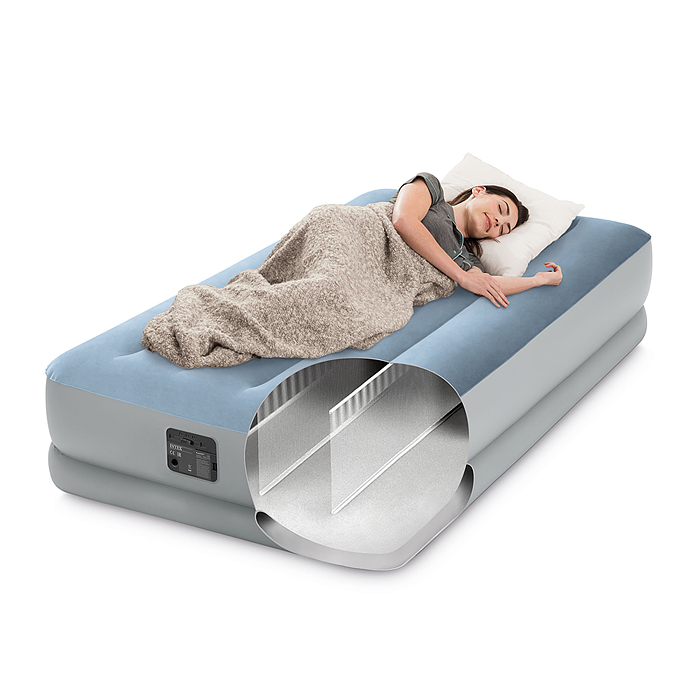 Надувной матрас 99х191х36см со встр. насосом USB 5V, до 136 кг, 64157 INTEX