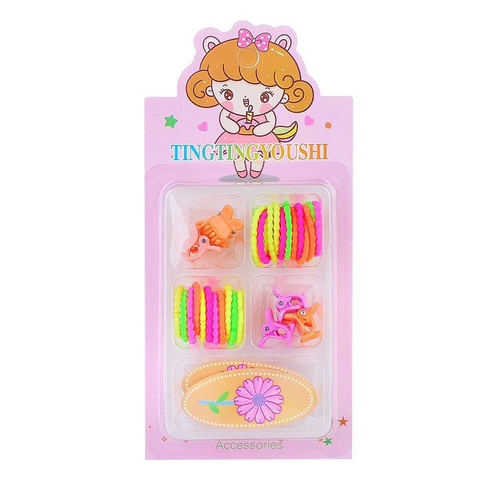 Фото к товару Набор заколок и резинок 00-3247 для волос "Радуга цвета" Набор заколок и резинок 00-3247 для волос "Радуга цвета"