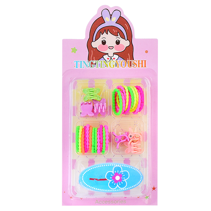 Фото к товару Набор заколок и резинок 00-3247 для волос "Радуга цвета" Набор заколок и резинок 00-3247 для волос "Радуга цвета"