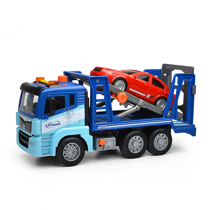 Машина WY1120A "Эвакуатор" 1:10 ( свет, звук) цвет синий, в коробке