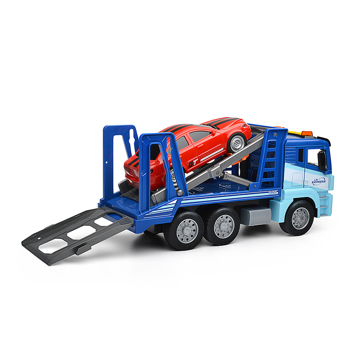 Машина WY1120A "Эвакуатор" 1:10 ( свет, звук) цвет синий, в коробке