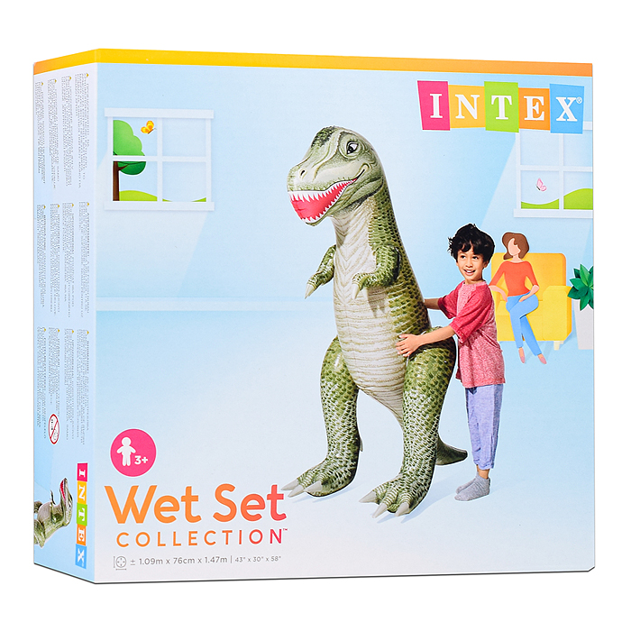 Игрушка надувная "Динозавр" от 3-8 лет, Тиранозавр или Стегозавр в ассортименте, 48593NP INTEX