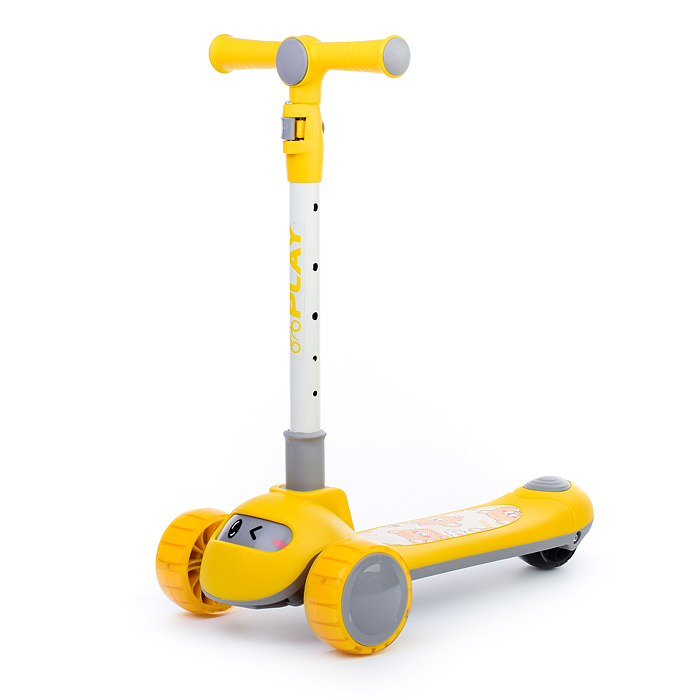 Самокат U038230Y 3-х кол., желтый, PU, ABEC 7, в коробке