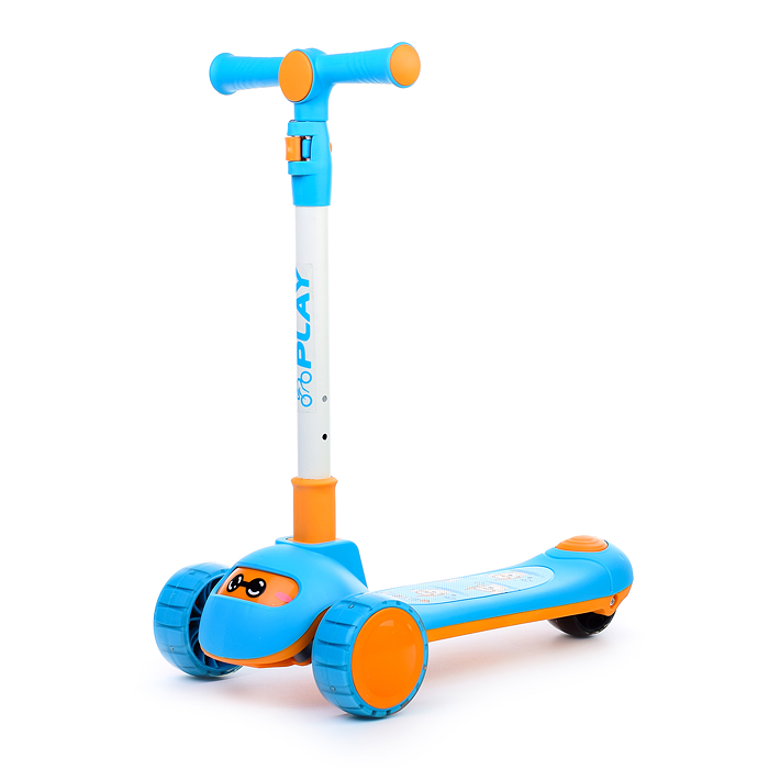 Самокат U038230Y 3-х кол., синий, PU, ABEC 7, в коробке