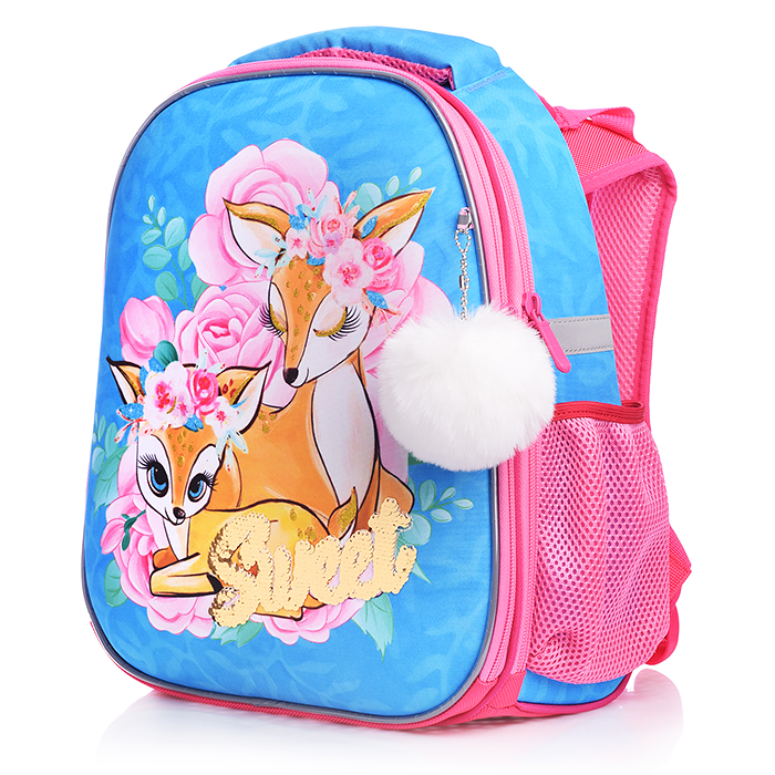 Рюкзак каркасный "Оленята" формованный из полимеров, материал: нейлон, полиэстер, полноцветная