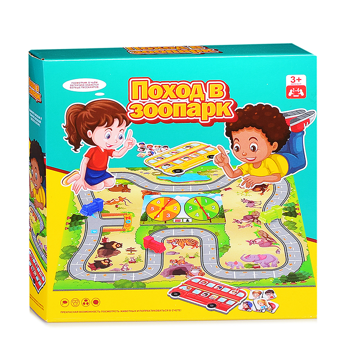 Настольная игра 039 "Поход в зоопарк" в коробке
