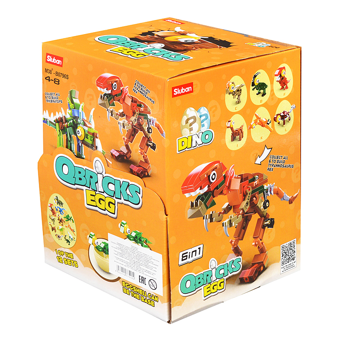 Конструктор M38-B0796S "Динозавры" в яйце
