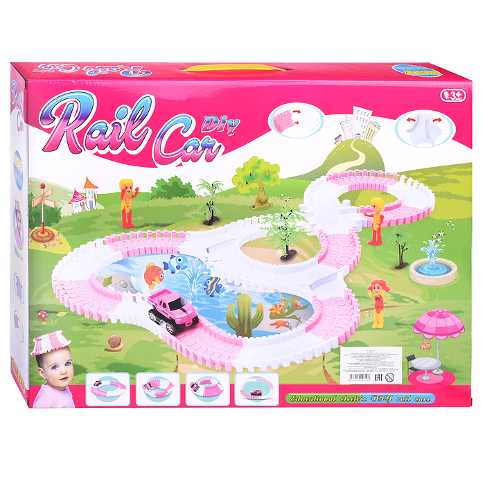 Автотрек гибкий A1-4 "Rail car" (149 дет.) в коробке