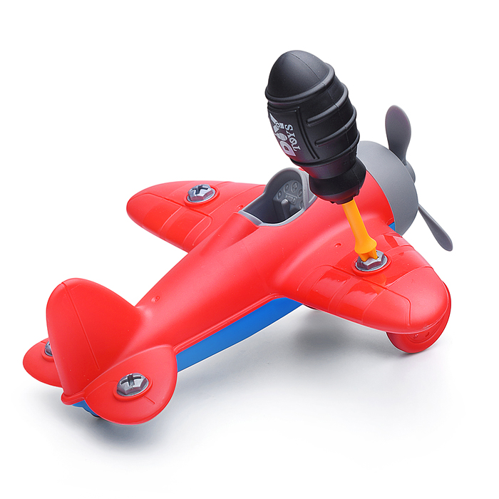 Конструктор HMD199-70 "Самолет" с отверткой, в коробке