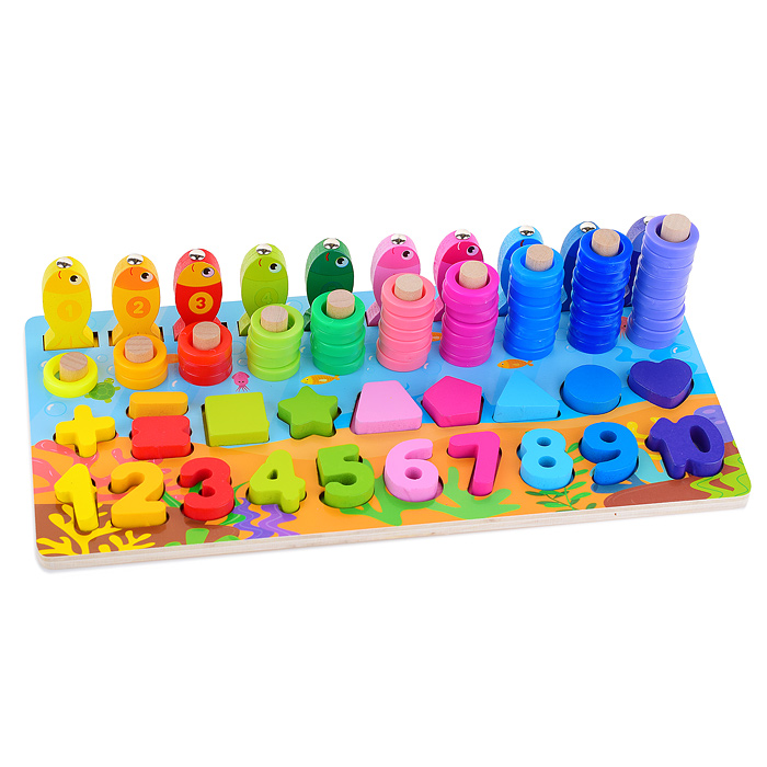 Фото к товару Набор D1162 "Сортер-Вкладыш" с магнитной рыбалкой Набор D1162 "Сортер-Вкладыш" с магнитной рыбалкой