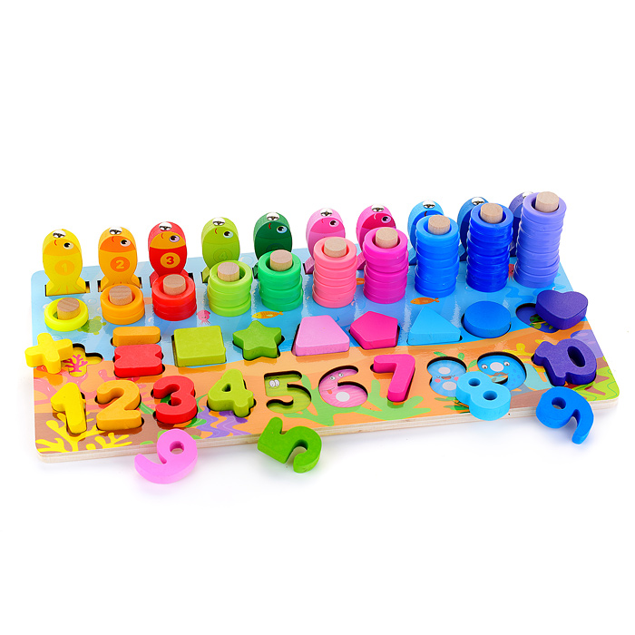 Фото к товару Набор D1162 "Сортер-Вкладыш" с магнитной рыбалкой Набор D1162 "Сортер-Вкладыш" с магнитной рыбалкой