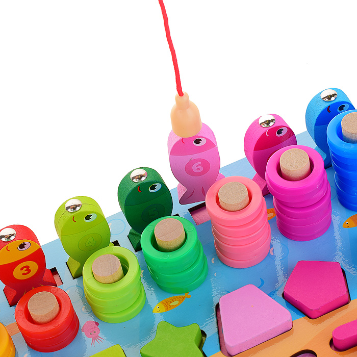 Фото к товару Набор D1162 "Сортер-Вкладыш" с магнитной рыбалкой Набор D1162 "Сортер-Вкладыш" с магнитной рыбалкой