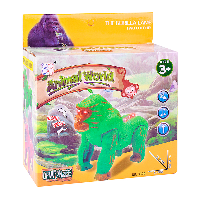 Обезьяна 3325 на батарейках, в коробке