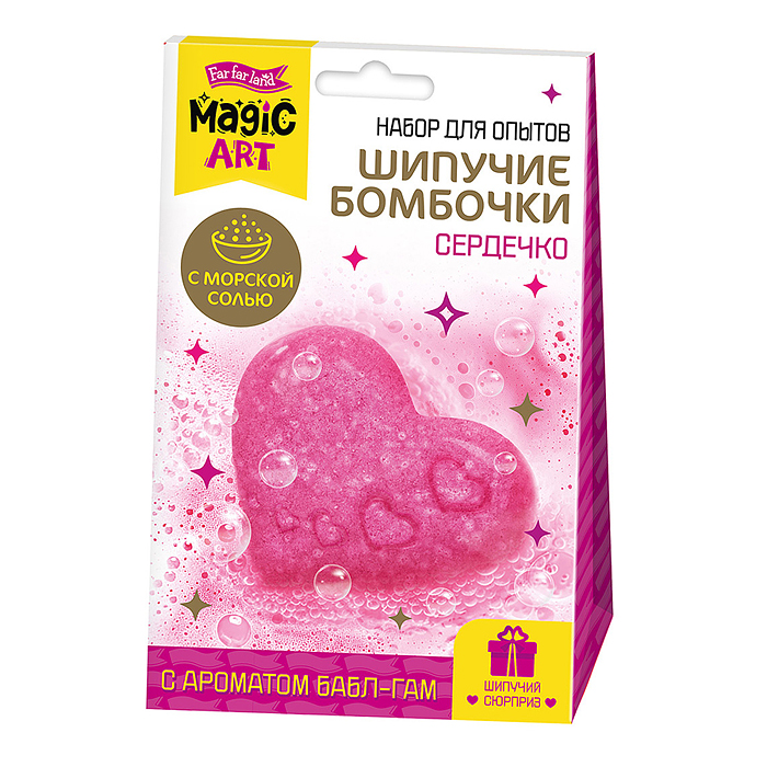 Набор для опытов "Шипучие бомбочки. Сердечко"