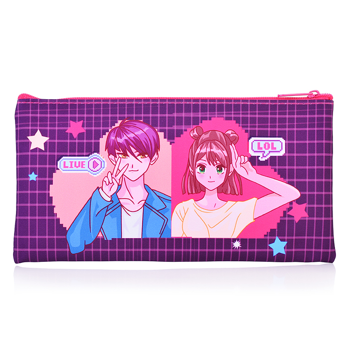 Пенал плоский "Аниме" Размер: 20,5*10,8 см. Изготовлен из полиэстера, 210 ден. Имеется одно осн